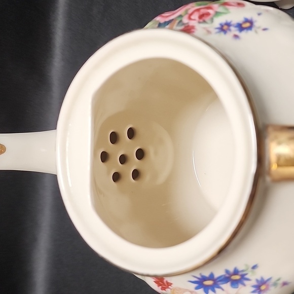 Early Mid-Century Sadler 3540 England Floral Teapot - Picture 7 of 14